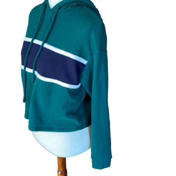 Forever 21 Green Cropped Hoodie S - Picture 5 of 10